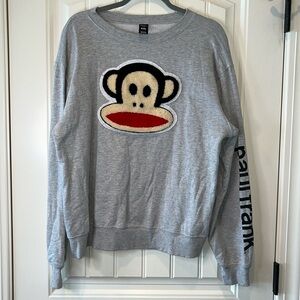 Adorable Paul Frank gray sweatshirt Julius monkey mixed media juniors xxl
